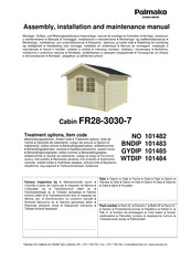 Palmako FR28-3030-7 Instrucciones De Montaje, Instalación Y Mantenimiento