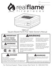 RealFlame 11801 LP Manual