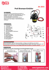 BGS technic 8315 Manual De Instrucciones