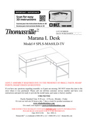 Thomasville Marana L SPLS-MA60LD-TV Manual De Instrucciones