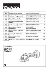 Makita DGA450 Manual De Instrucciones