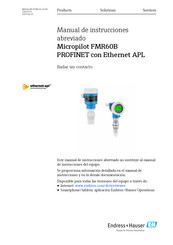 Endress+Hauser Micropilot FMR60B Manual De Instrucciones