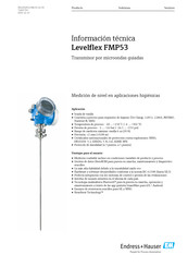 Endress+Hauser Levelflex FMP53 FOUNDATION Fieldbus Información Técnica