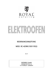 Royal Catering 10011952 Manual De Uso E Instrucciones