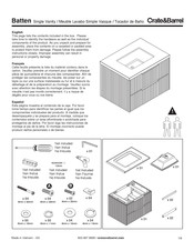 Crate&Barrel Batten Manual Del Usuario