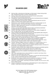 BEA SKAM350-226C Instrucciones Adicionales