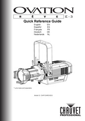 Chauvet Professional Ovation Reve E-3 Guía De Referencia Rápida
