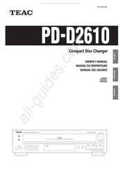 Teac PD-D2610 Manual Del Usuario