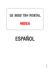 Mosa GE 9000 TBH RENTAL Manual