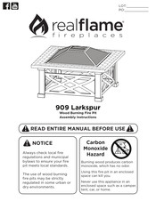 RealFlame 909 Larkspur 909-BLK Instrucciones De Armado