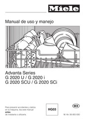 Miele Advanta G 2020 SCU Manual De Uso Y Manejo