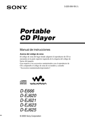 Sony WALKMAN D-EJ623 Manual De Instrucciones