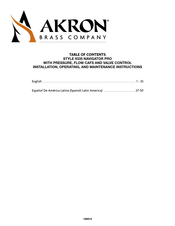 Akron Brass STYLE 9335 NAVIGATOR PRO Instrucciones De Instalación, Funcionamiento Y Mantenimiento