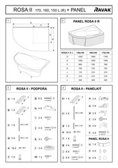 RAVAK PANEL II 150 L Instrucciones De Montaje