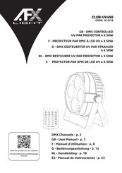 afx light CLUB-UV450 Manual De Instrucciones