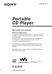 Sony WALKMAN D-EJ855 Manual De Instrucciones