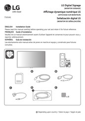 LG 75XS4G Guia De Instalacion