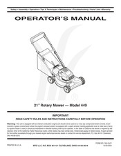 MTD 12A-449R729 Manual Del Operador