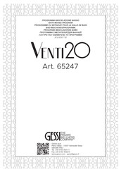 Gessi Venti20 65247 Instrucciones De Instalación