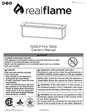 RealFlame 1520LP-WSLT Manual Del Propietário