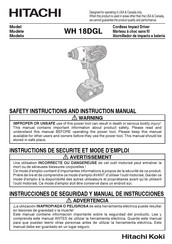 Hitachi Koki WH 18DGLM Instrucciones De Seguridad Y Manual De Instrucciones