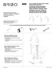 Brizo VUELO 63255LF-PCMW Instrucciones De Instalación