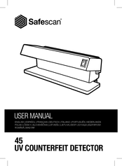 Safescan 45 UV COUNTERFEIT DETECTOR Manual De Instrucciones