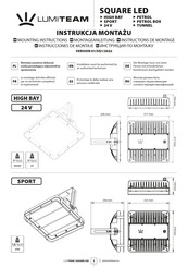 LUMITEAM SQUARE LED PETROL Instrucciones De Montaje