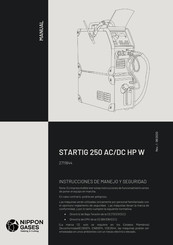 Nippon Gases STARTIG 250 AC/DC HP W Instrucciones De Manejo Y Seguridad