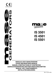 Mase Generators IS 5501 Manual Uso Y Mantenimento