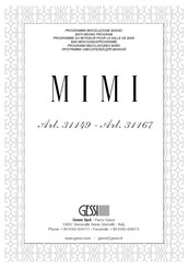 Gessi MIMI 31149 Instrucciones De Montaje