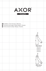 Hansgrohe AXOR Starck 10123 1 Serie Instrucciones De Montaje / Manejo / Garantía