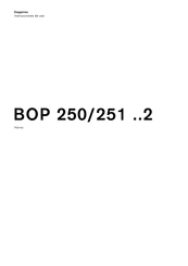 Gaggenau BOP 250 2 Manual Del Usuario