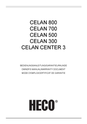 Heco CELAN 800 Manual Del Propietário