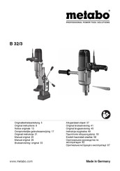 Metabo B 32/3 Manual Original