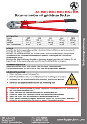 BGS technic 1909 Manual De Instrucciones