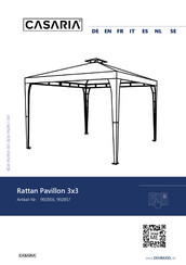 CASARIA Rattan Pavillon 3x3 992856 Introducción