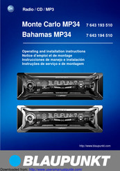 Blaupunkt Bahamas MP34 Instrucciones De Manejo E Instalación