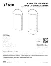 Robern MURRAY HILL D2C2441D4MF76S Instrucciones De Instalación