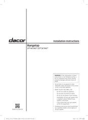 Dacor DTT36 960 Serie Instrucciones De Instalación