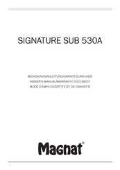 Magnat SIGNATURE SUB 530A Manual Del Usuario