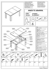 Forma Ideale AMOS TS 160x90BL Instrucciones De Montaje