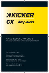 Kicker CX Serie Manual Del Propietário