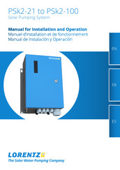 Lorentz PSk2-100 Manual De Instalación Y Operación
