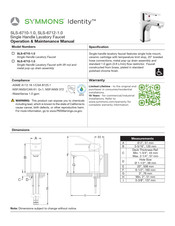 Symmons Identity SLS-6712-1.0 Manual De Operaciones Y Mantenimiento