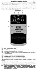 Behringer BLUES OVERDRIVE BO100 Guia Del Usuario