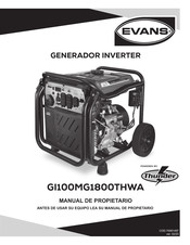 Thunder EVANS GI100MG1800THWA Manual De Propietario