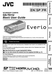 JVC Everio GS-TD1U Guia Del Usuario