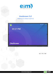 EIM OneScreen TL7 Serie Manual Del Usuario