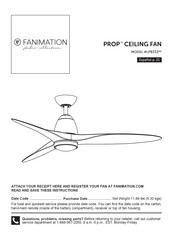 Fanimation PRO studio LP8333 Serie Manual Del Usuario